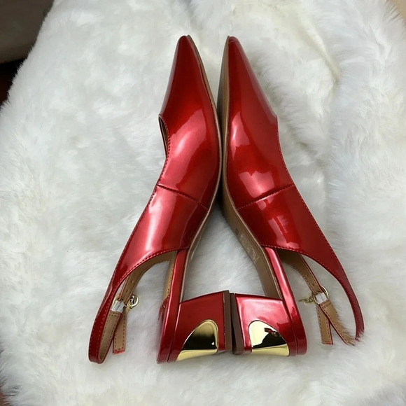 Prom,glam,shiny,2” heels,J.Renee shoe,women NEW! Shayenne,red pearl patent, - Picture 5 of 14